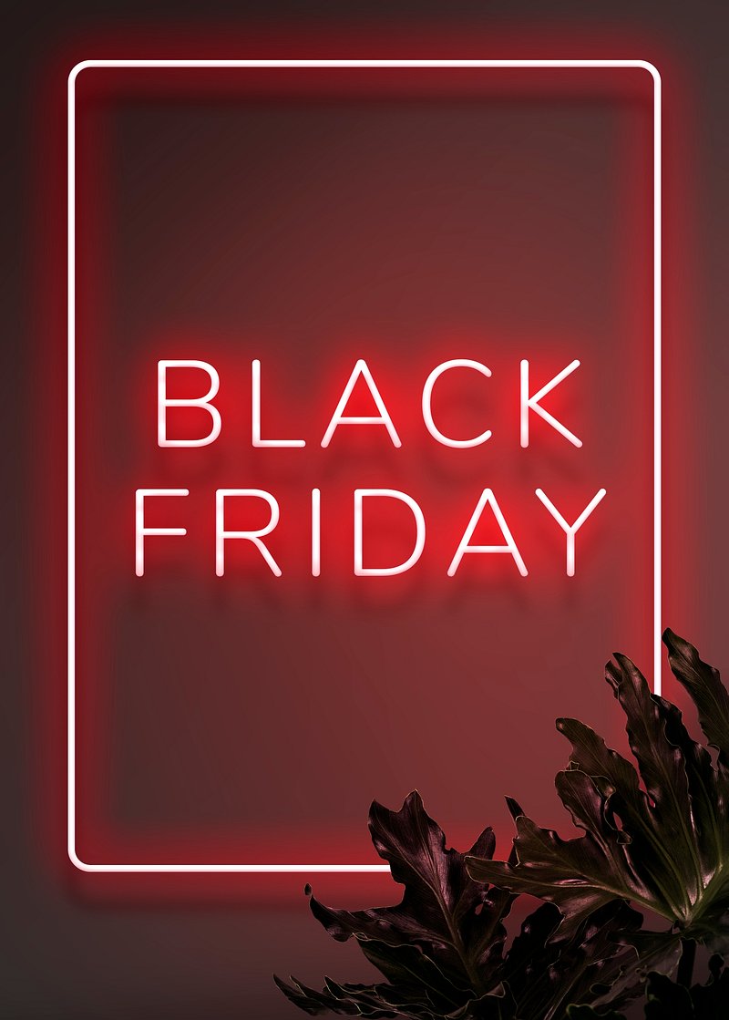 Neon Black Friday Image. Free Photo