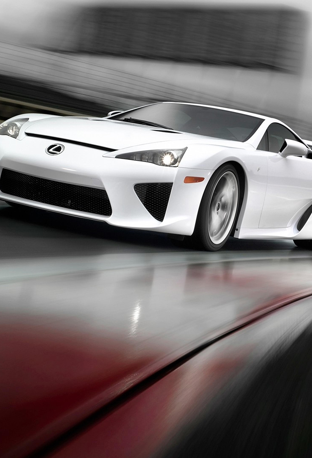 White Lexus LFA Wallpaper for iPhone 11