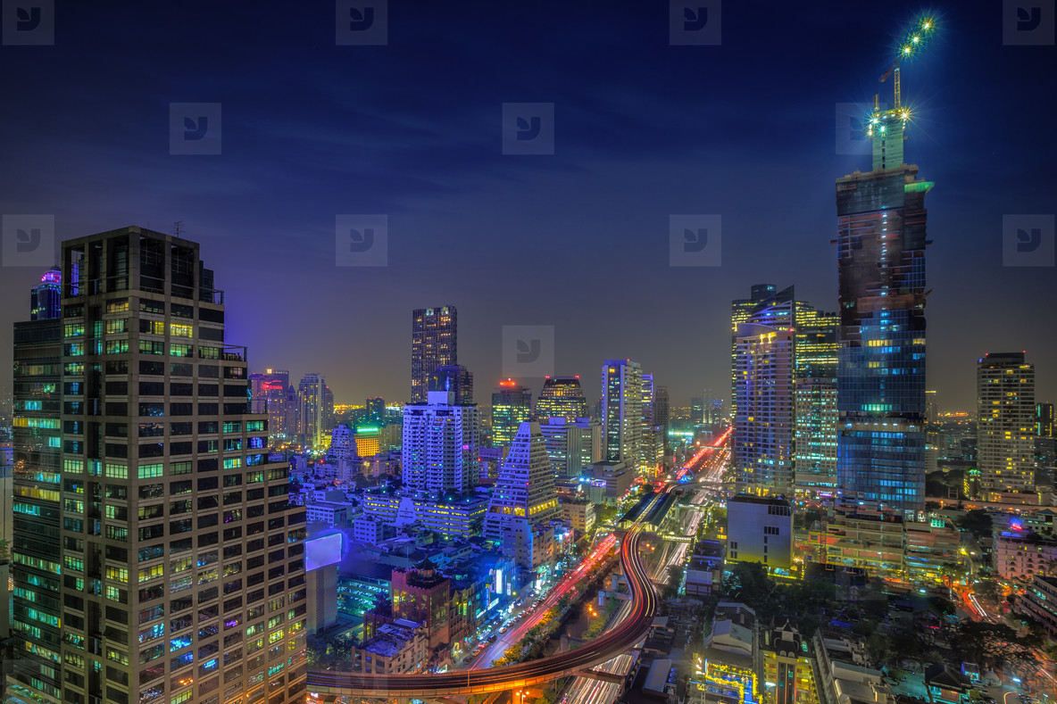Asian City at Night 48731