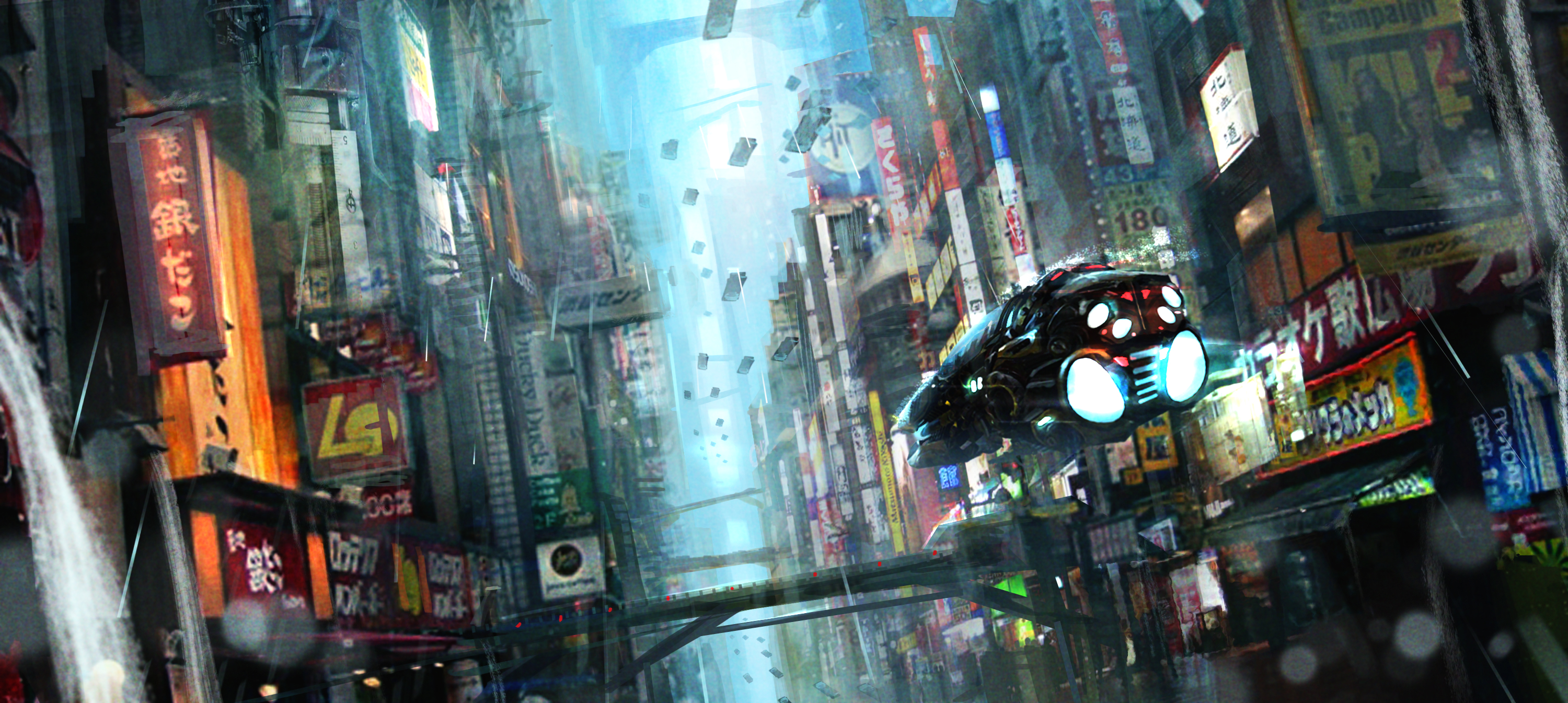 Futuristic Asian City Art