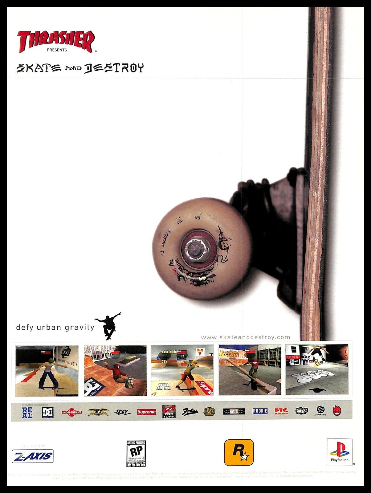 Retro Video Game PRINT AD Skateboard