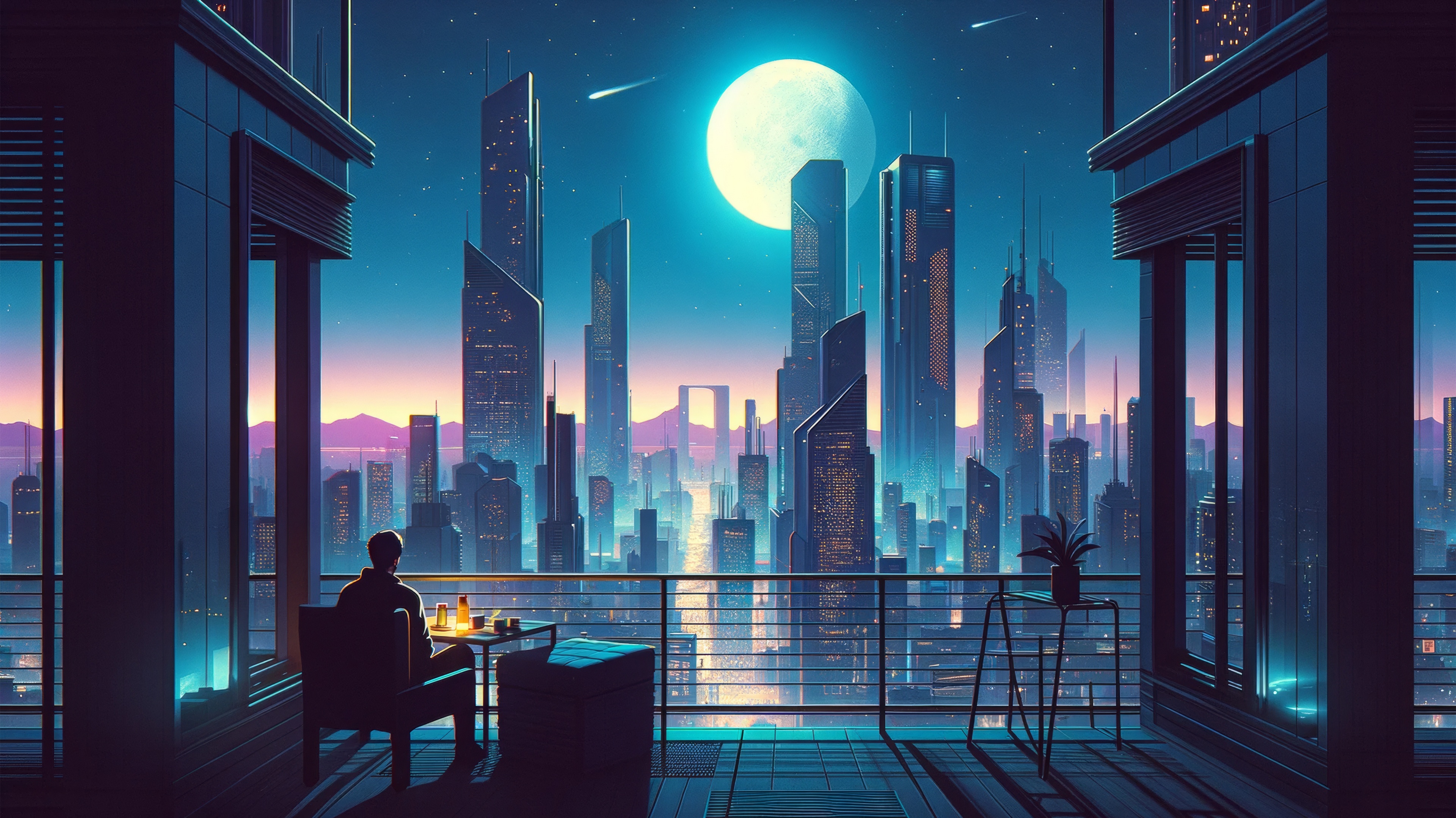 Lofi Wallpaper 4K, Night City