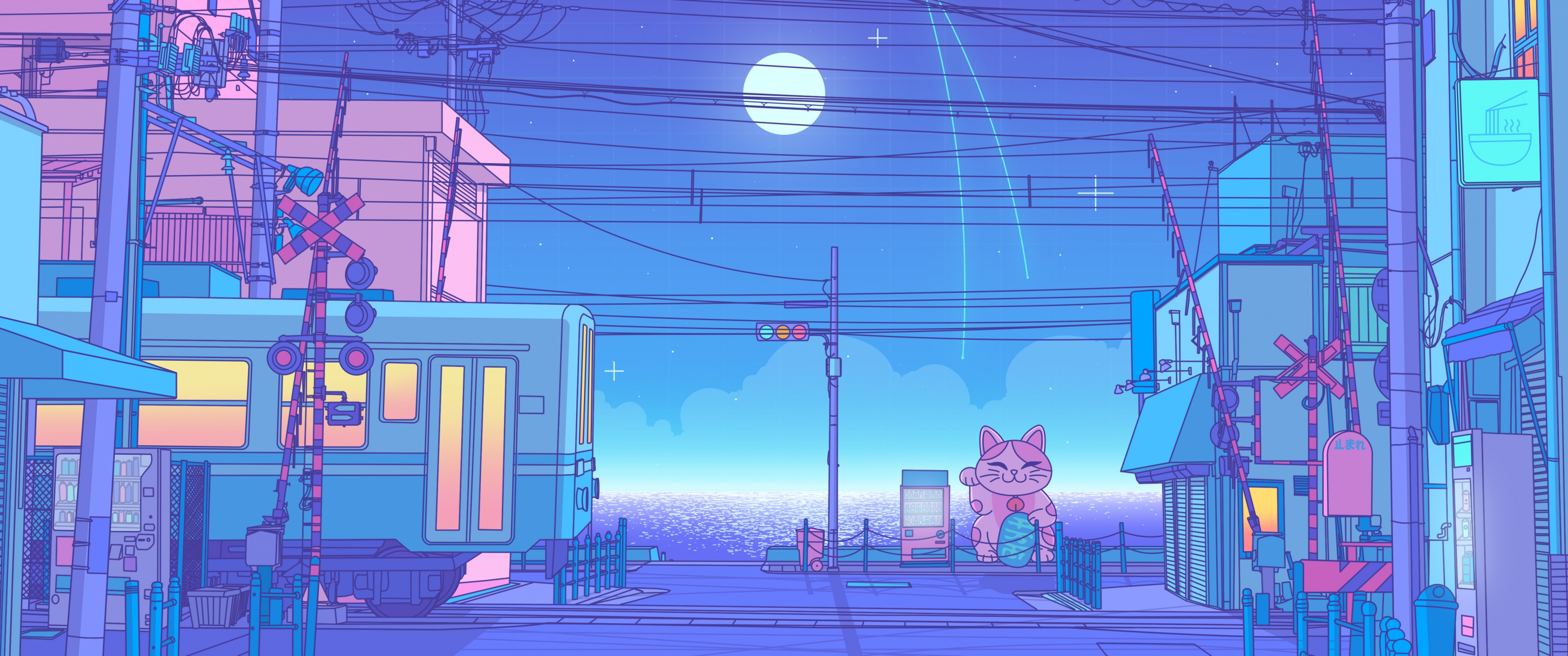 Lofi Wallpaper 4K, Japanese, Synthwave