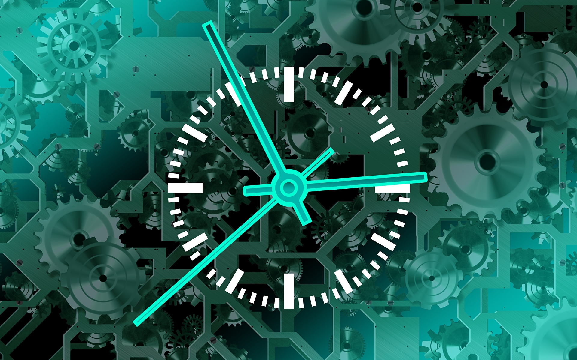 Picture Mechanism cogwheel Clock Clock