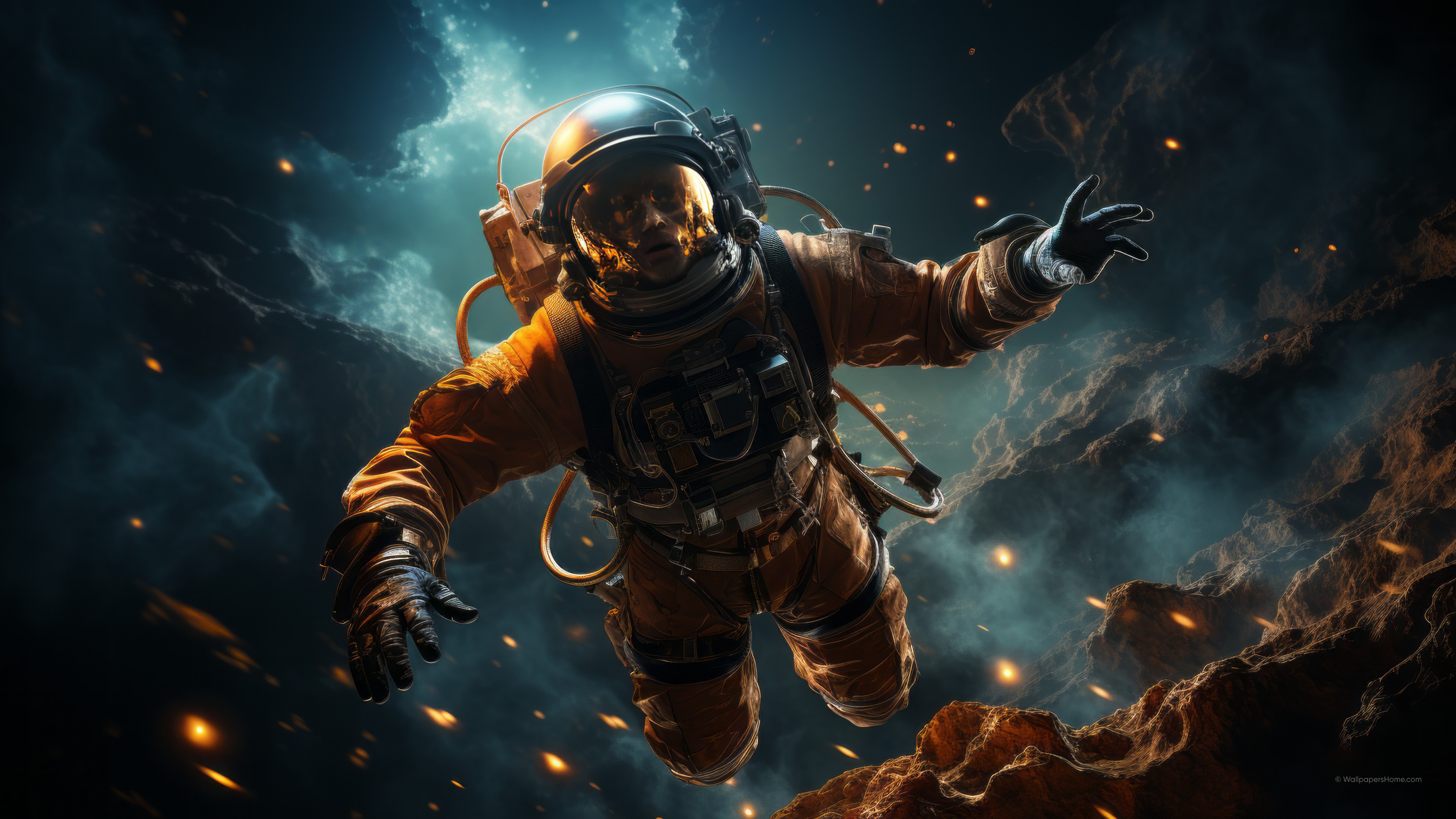 Wallpaper cosmonaut, space, user avatar