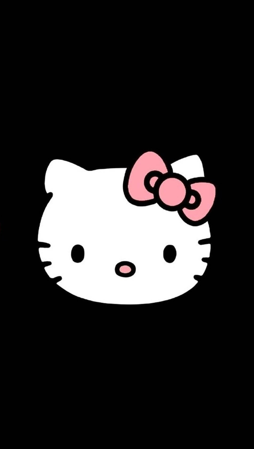 Black Hello Kitty Background