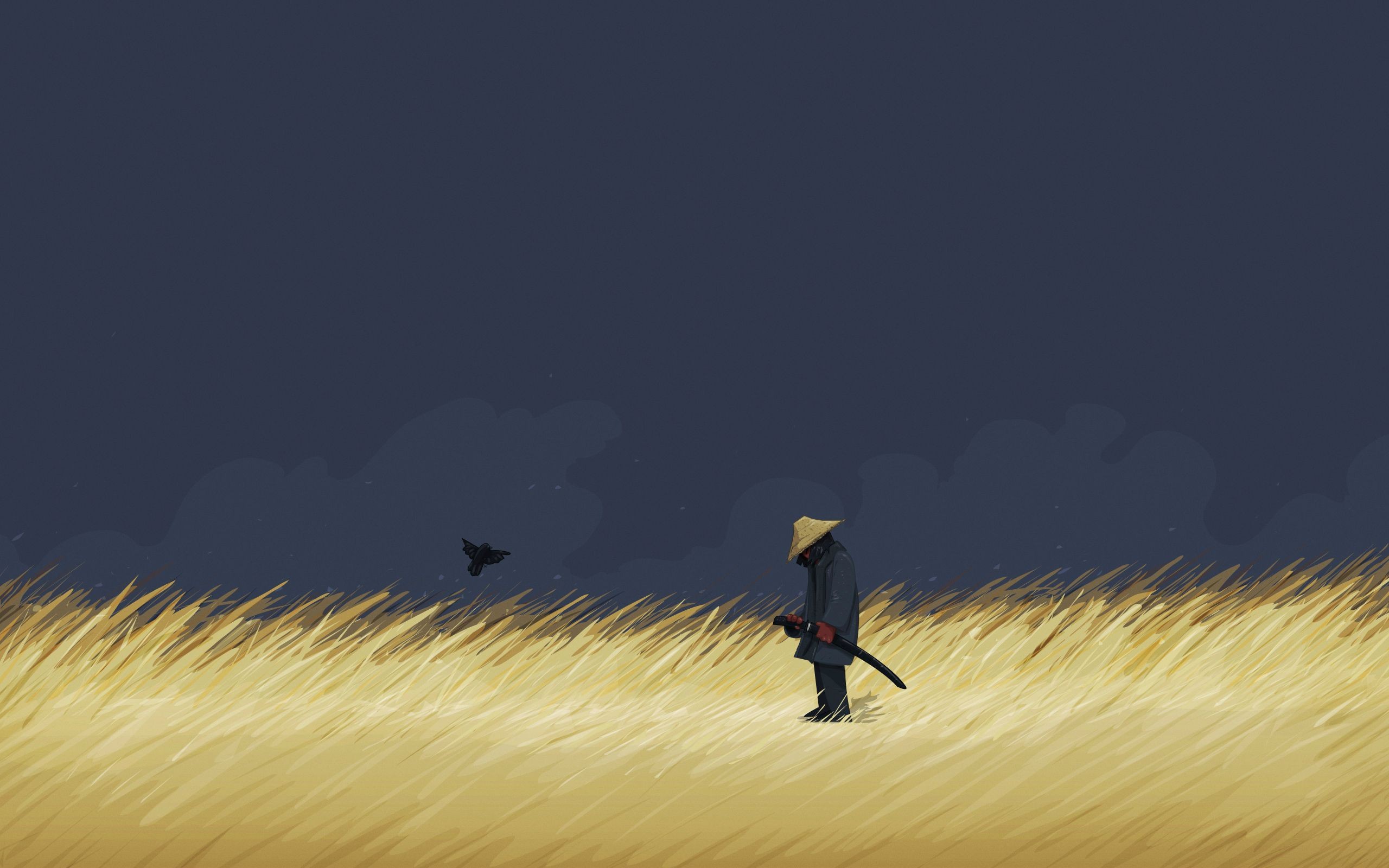 Samurai Minimalism Wallpaper, HD Artist