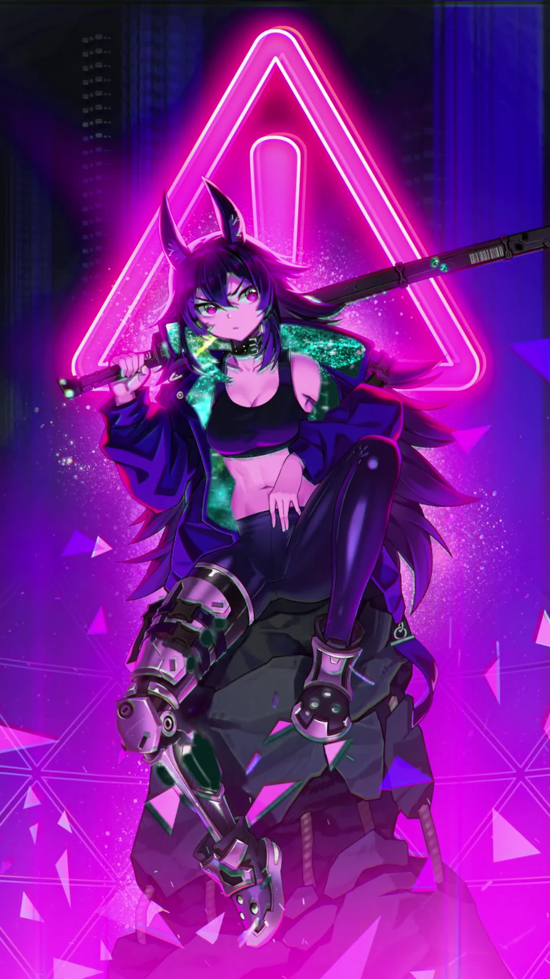 Cyberpunk world Neon Wallpaper Live