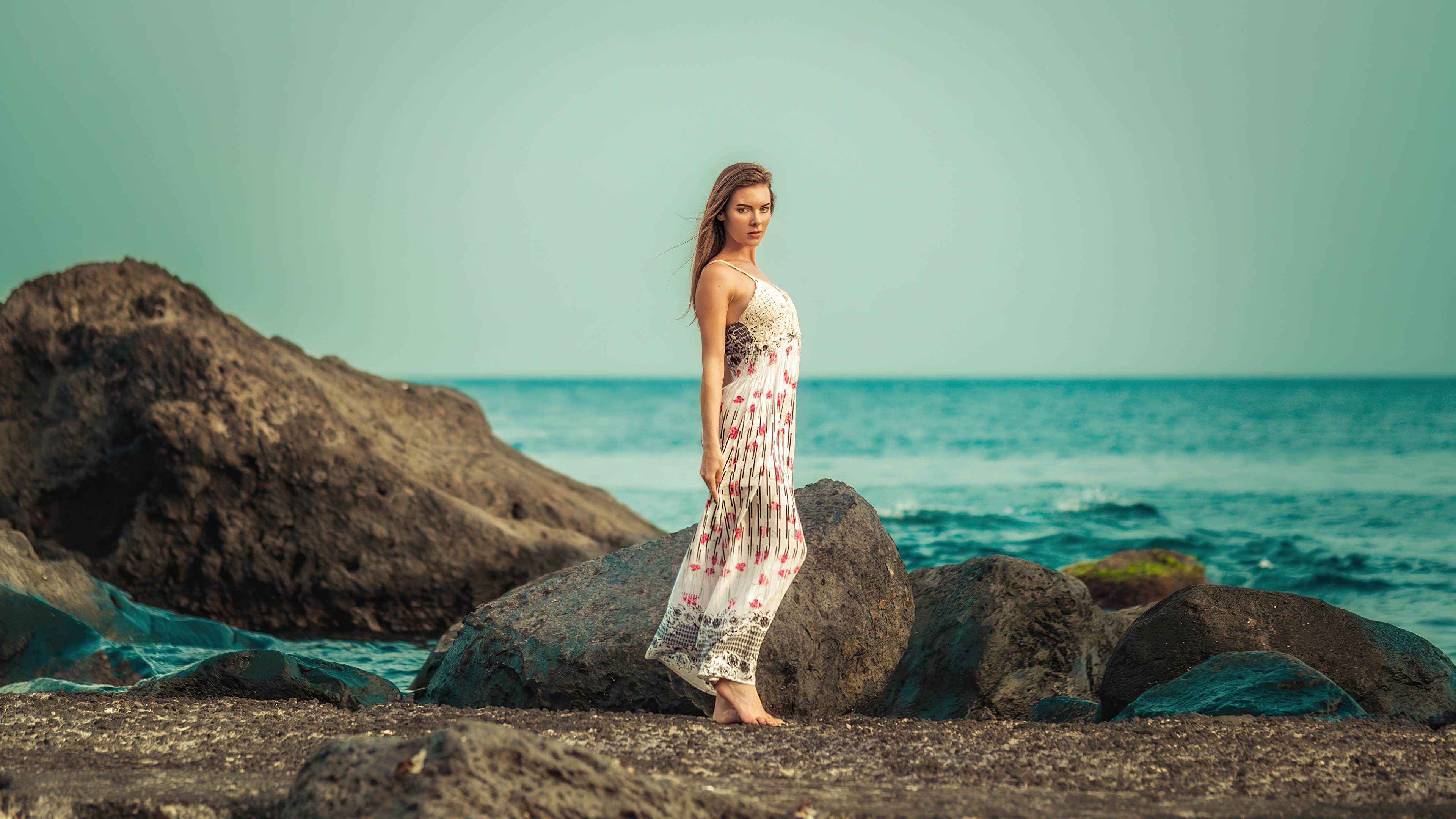 Girl Beach Wind 4k Wallpaper, HD Girls