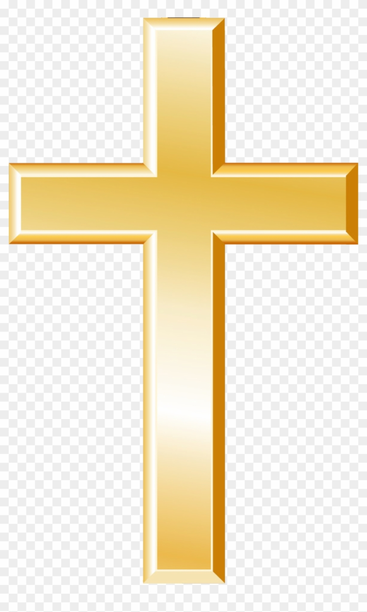 Transparent Background Gold Cross