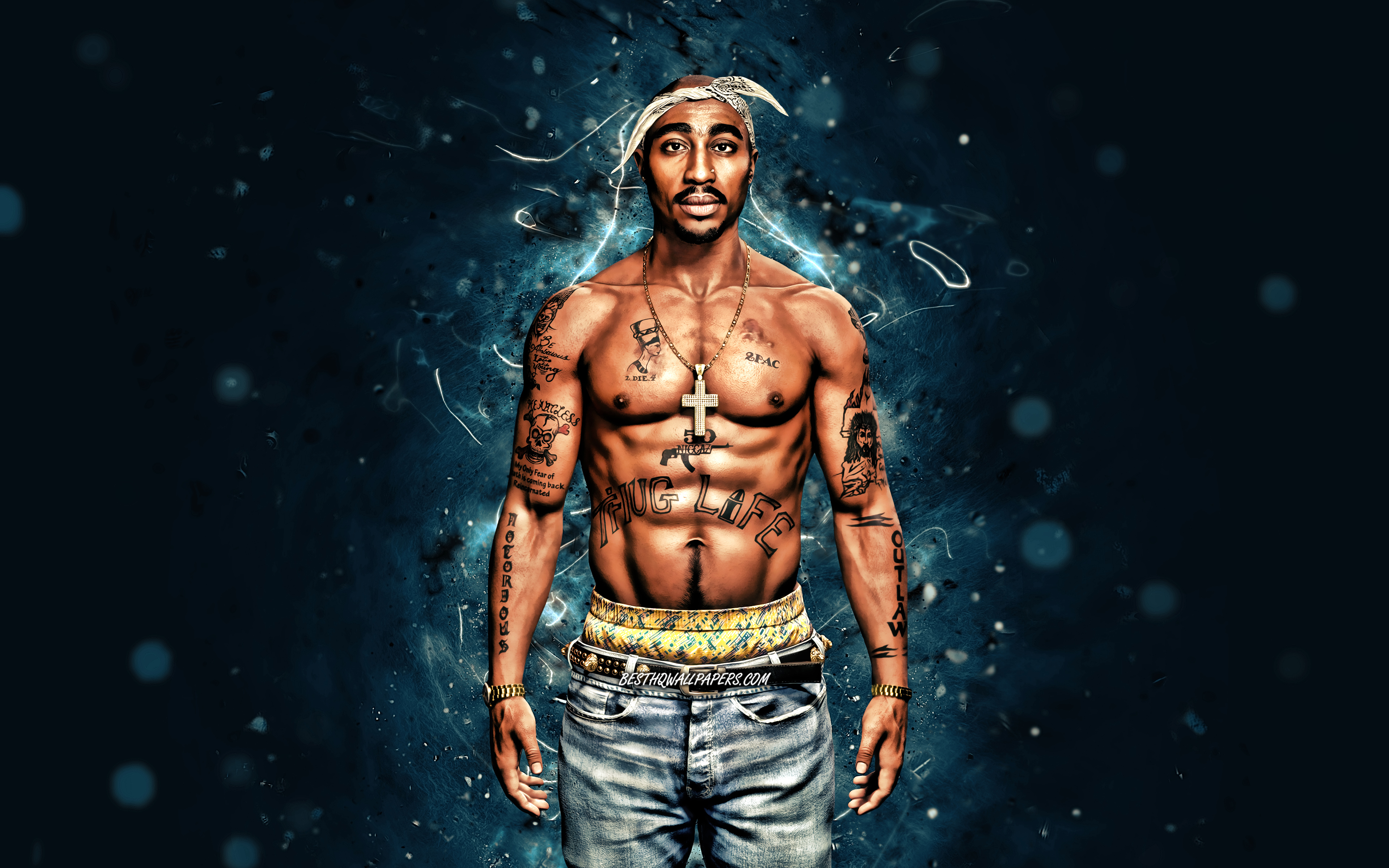 wallpaper 2pac, 4K, american singer