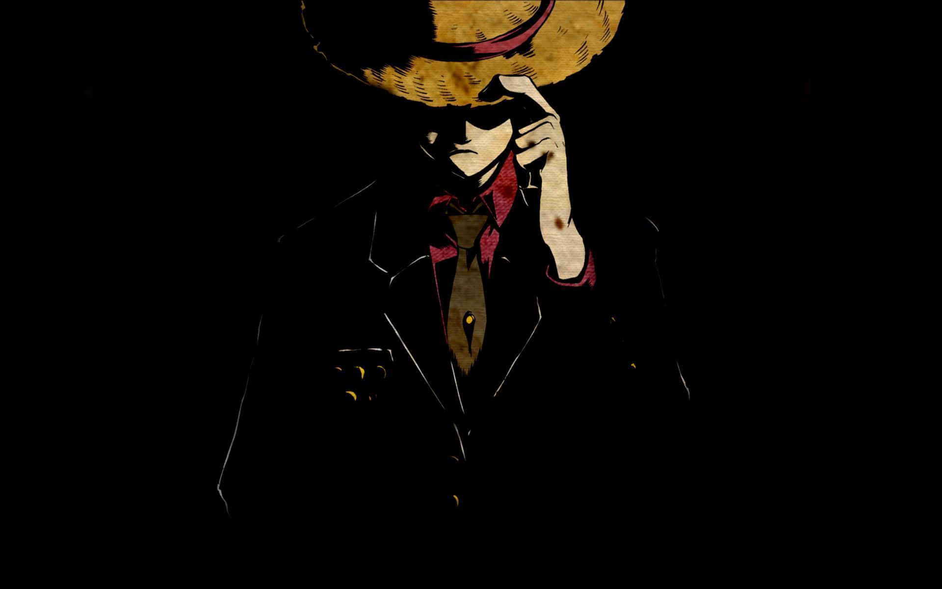 One Piece Anime Luffy Black Wallpaper