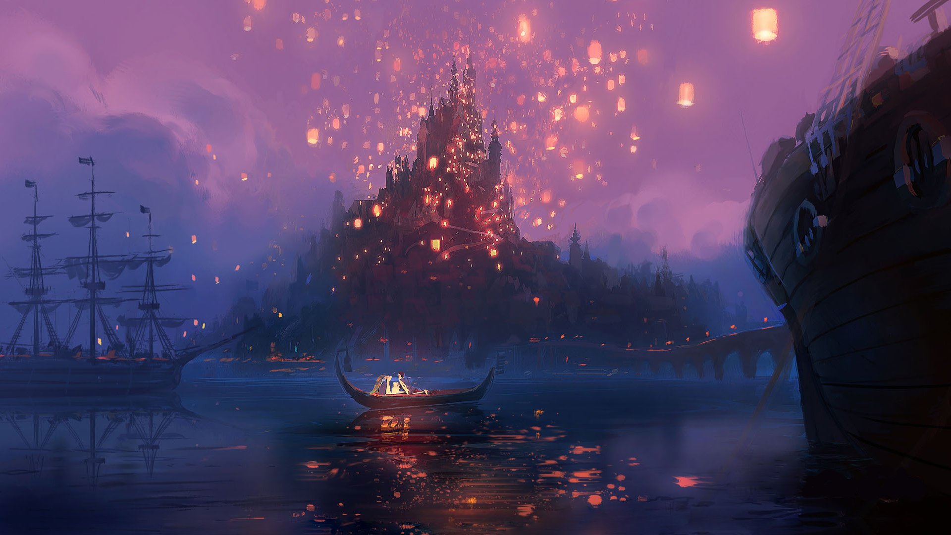 Tangled HD Wallpaper: A Magical Lantern