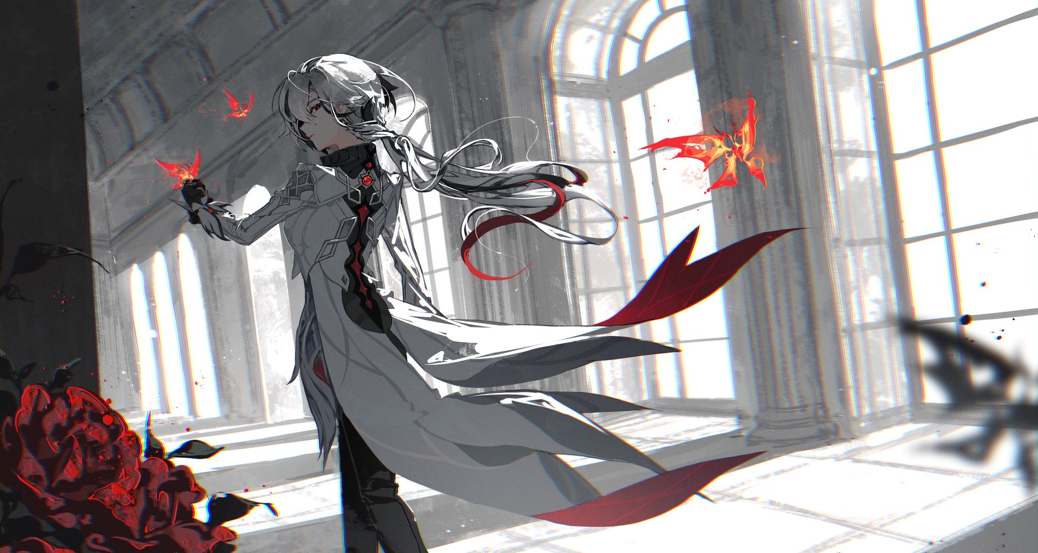 Arlecchino Unleashed: Stunning HD Genshin Impact Wallpaper by sɪɴᴅᴏ