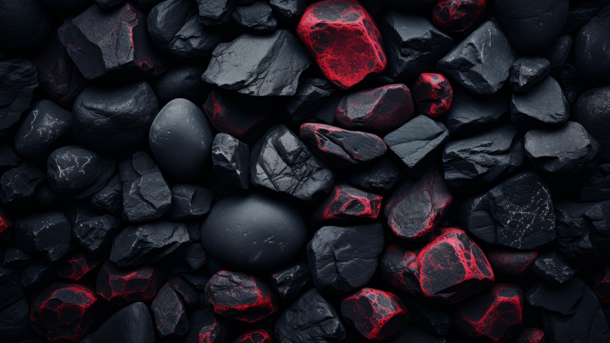 Black rocks Wallpaper 4K, Volcanic