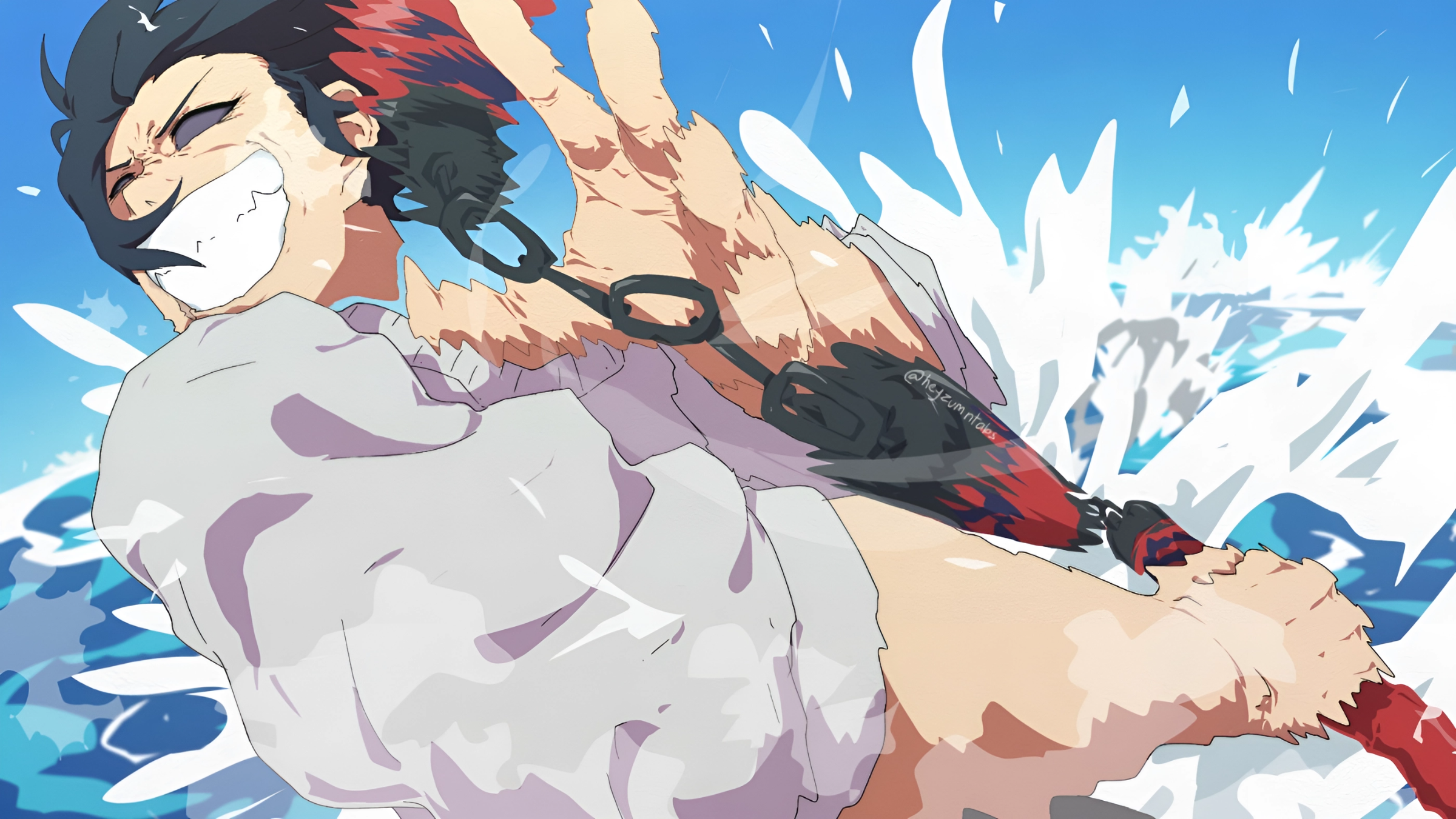 Toji Fushiguro Fury: Jujutsu Kaisen HD Anime Rage Wallpaper