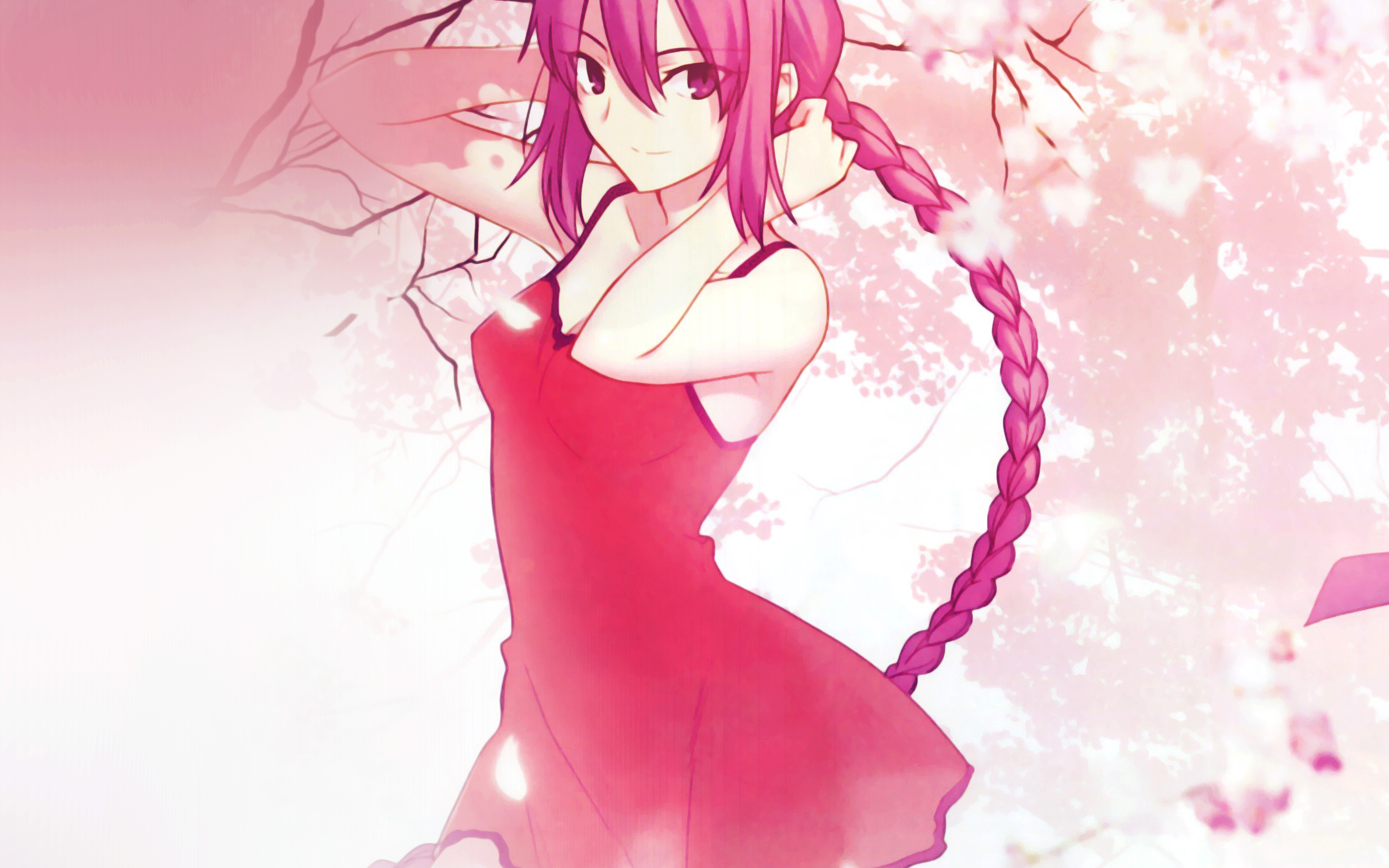 Pink Girl Anime Art Illustration