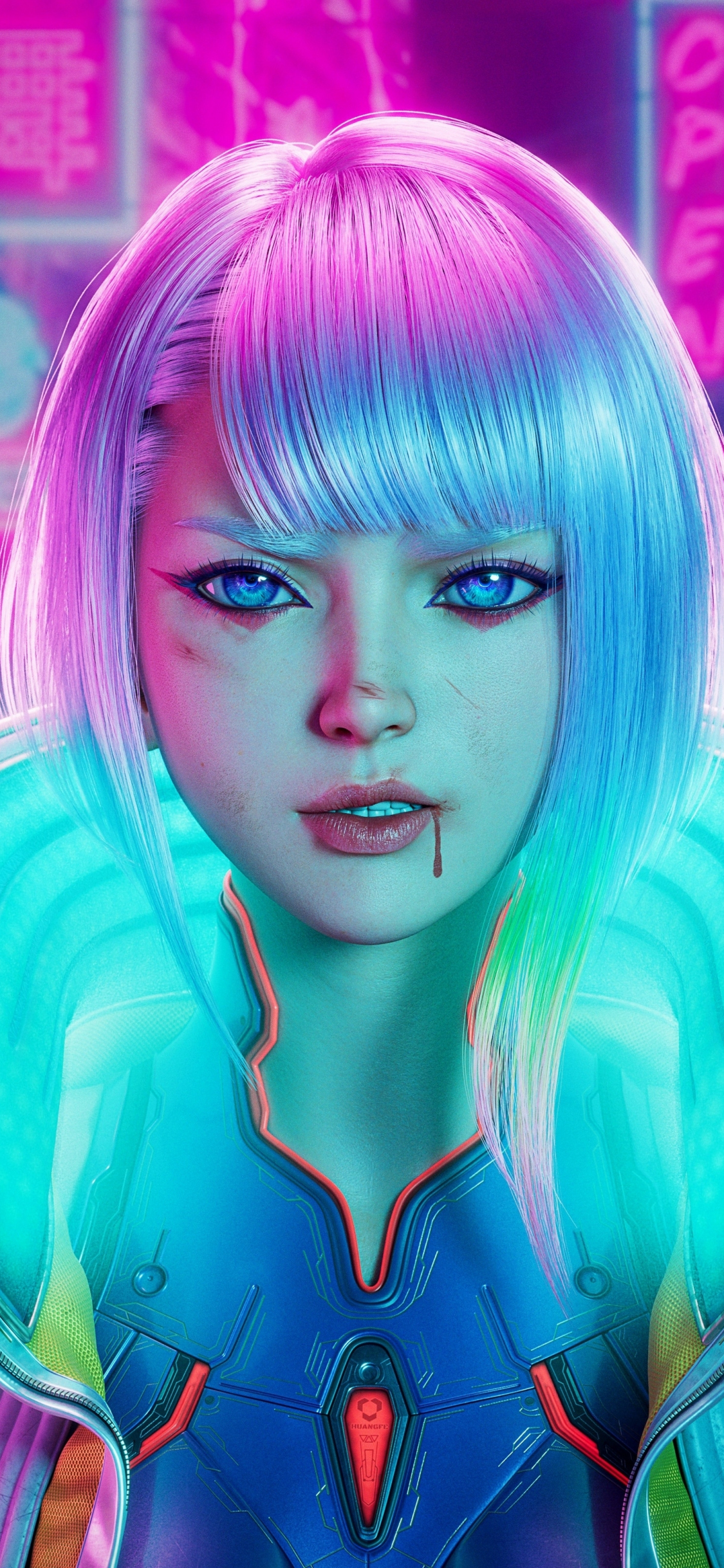 Download wallpaper 1125x2436 lucy