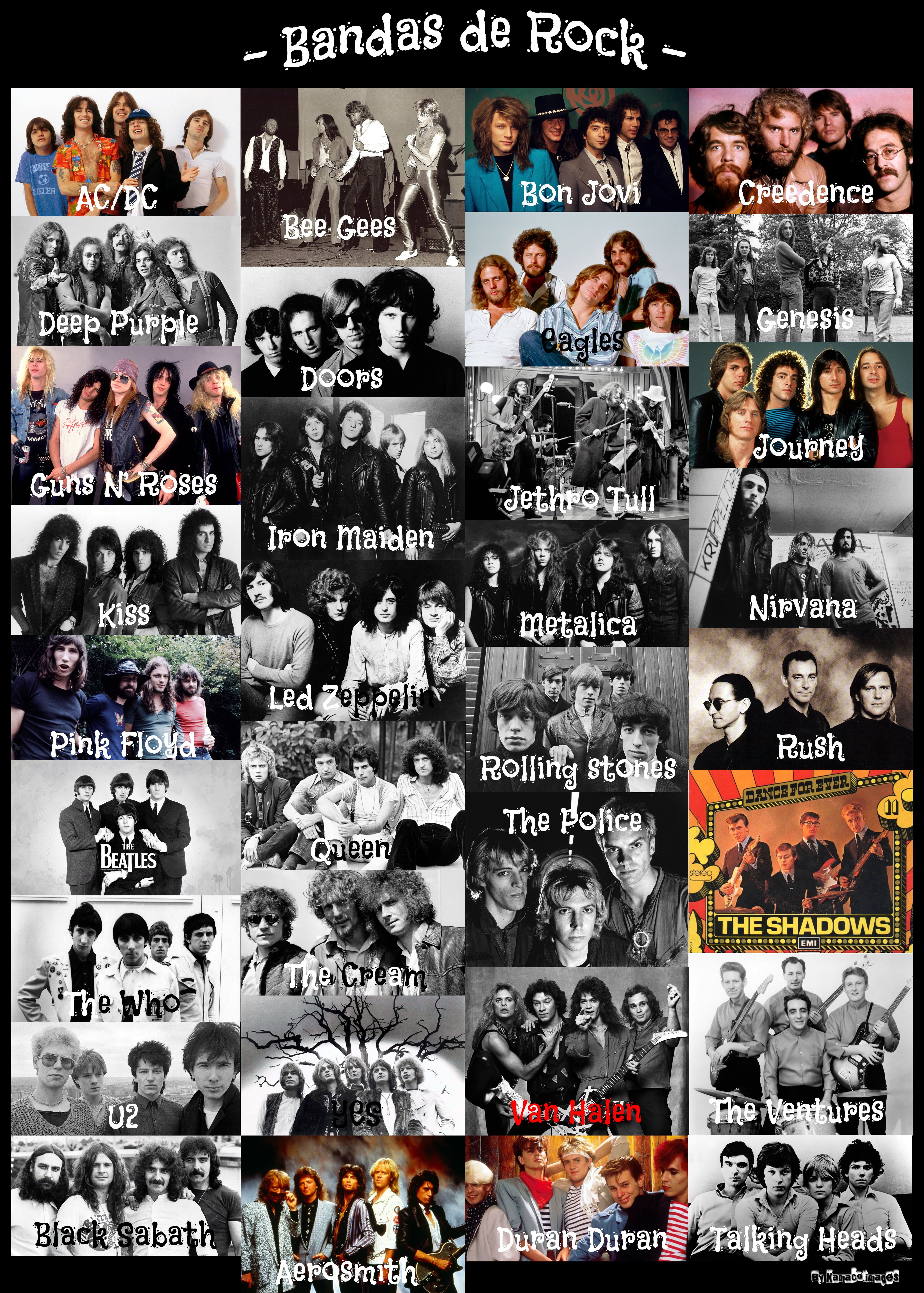 Bandas de Rock illustration #Photoshop
