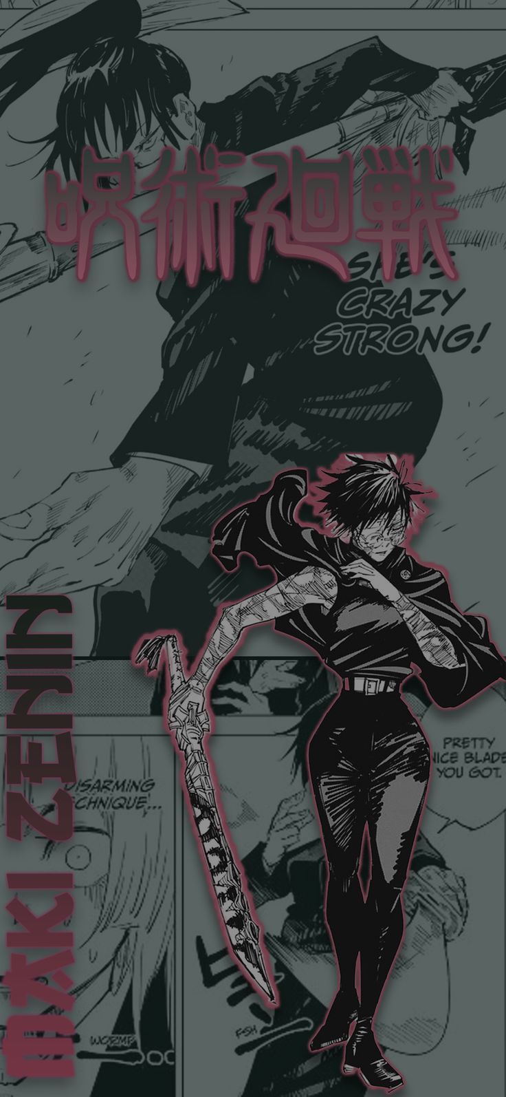 Maki Zenin phone wallpaper. Anime