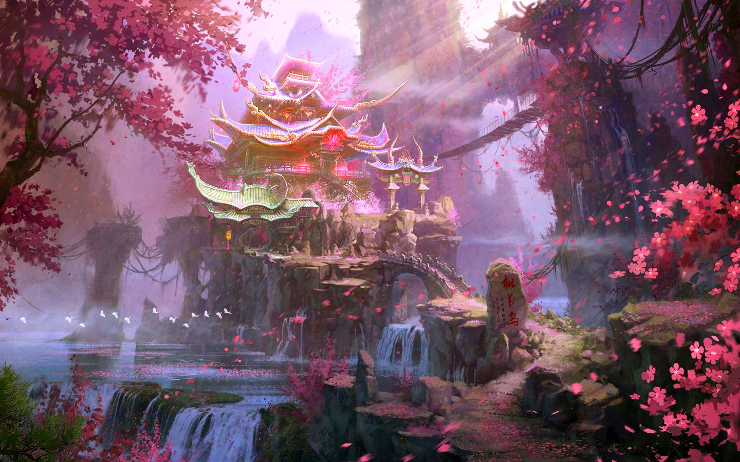 Phone wallpaper: Landscape, Castle, Fantasy 542894