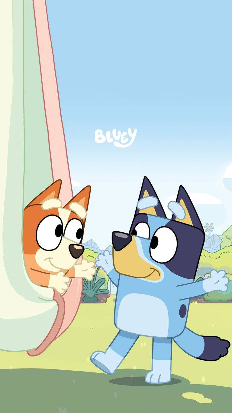 Download Bluey With Bingo In A Hammock Wallpaper