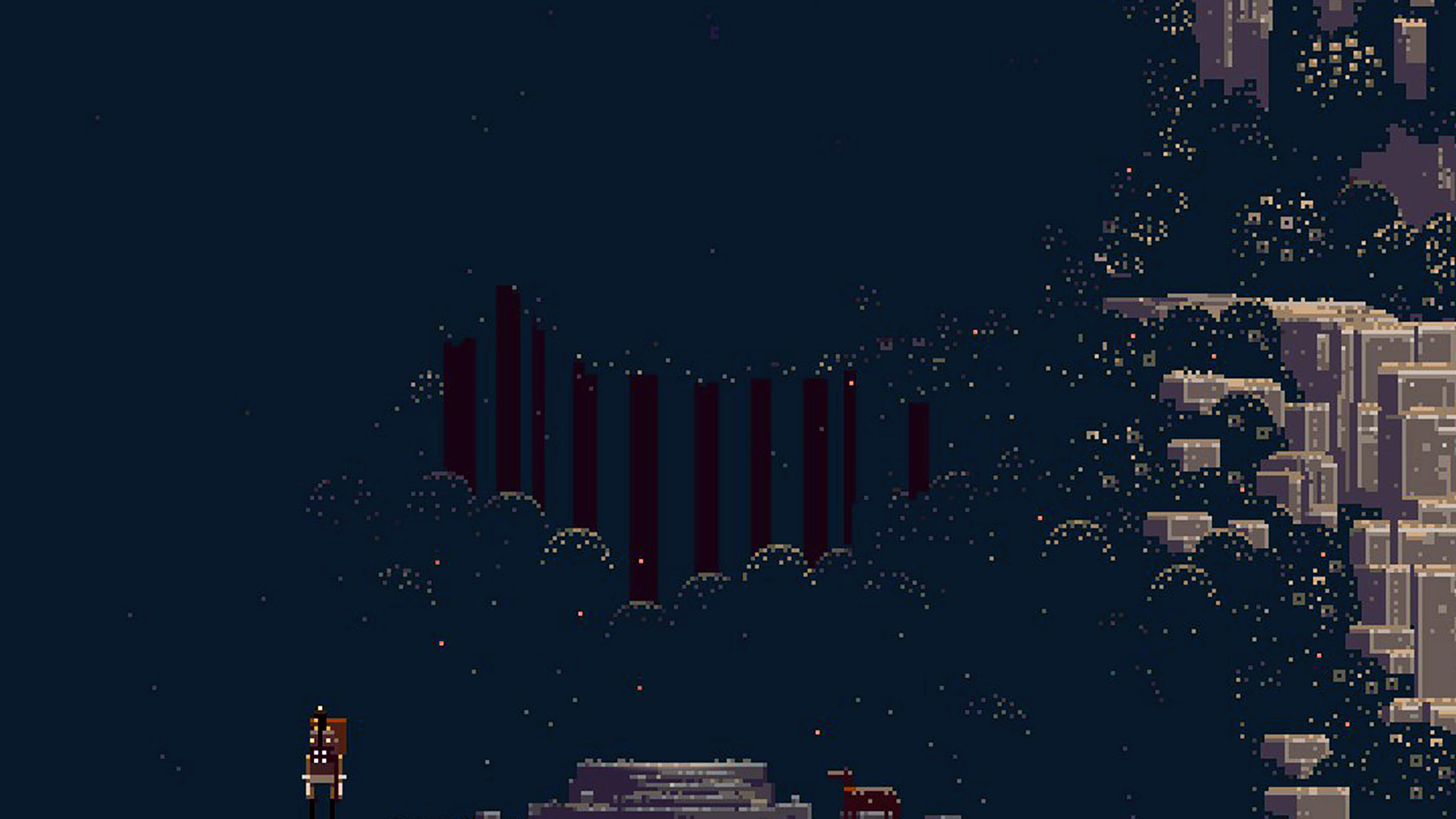Wallpaper Pixelated Universe Game