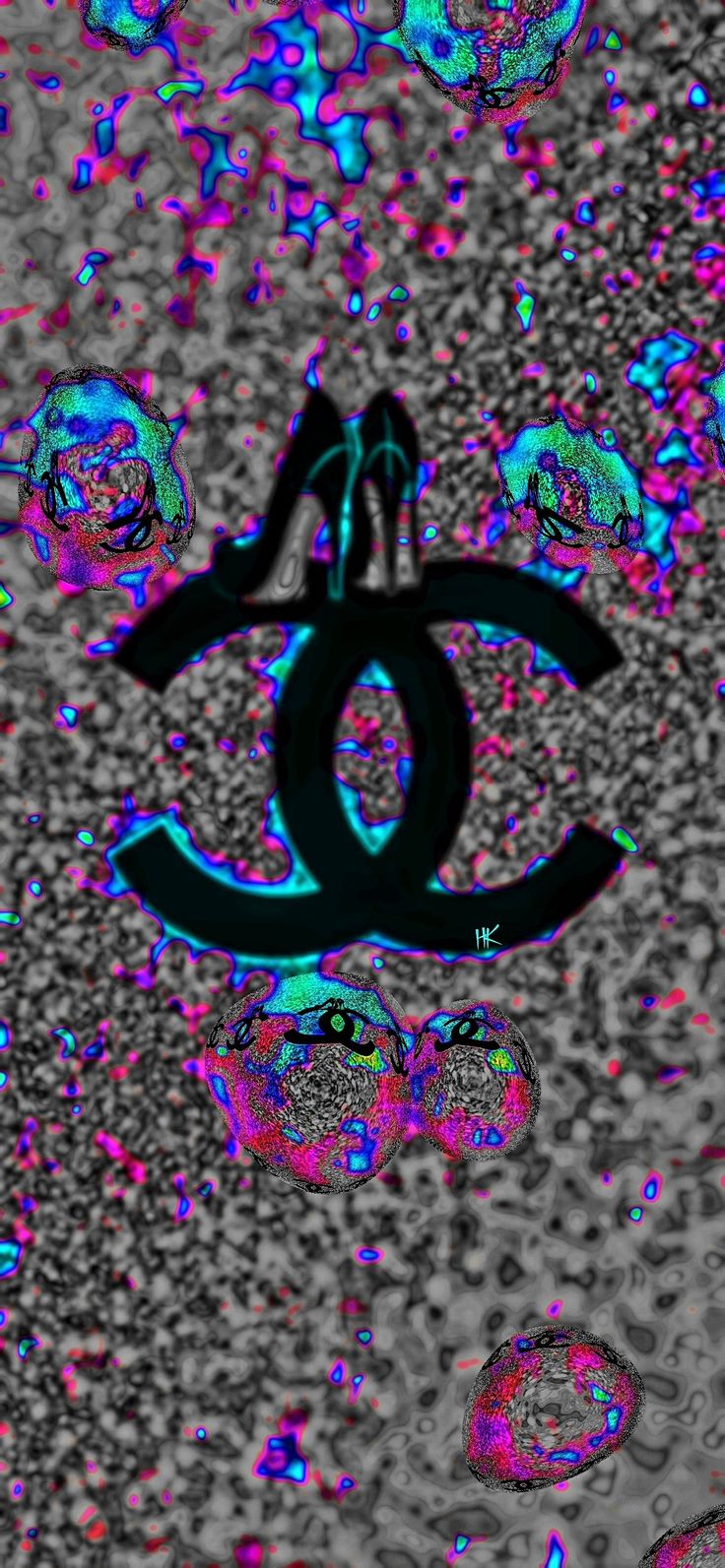 Chanel wallpaper, Glitter phone