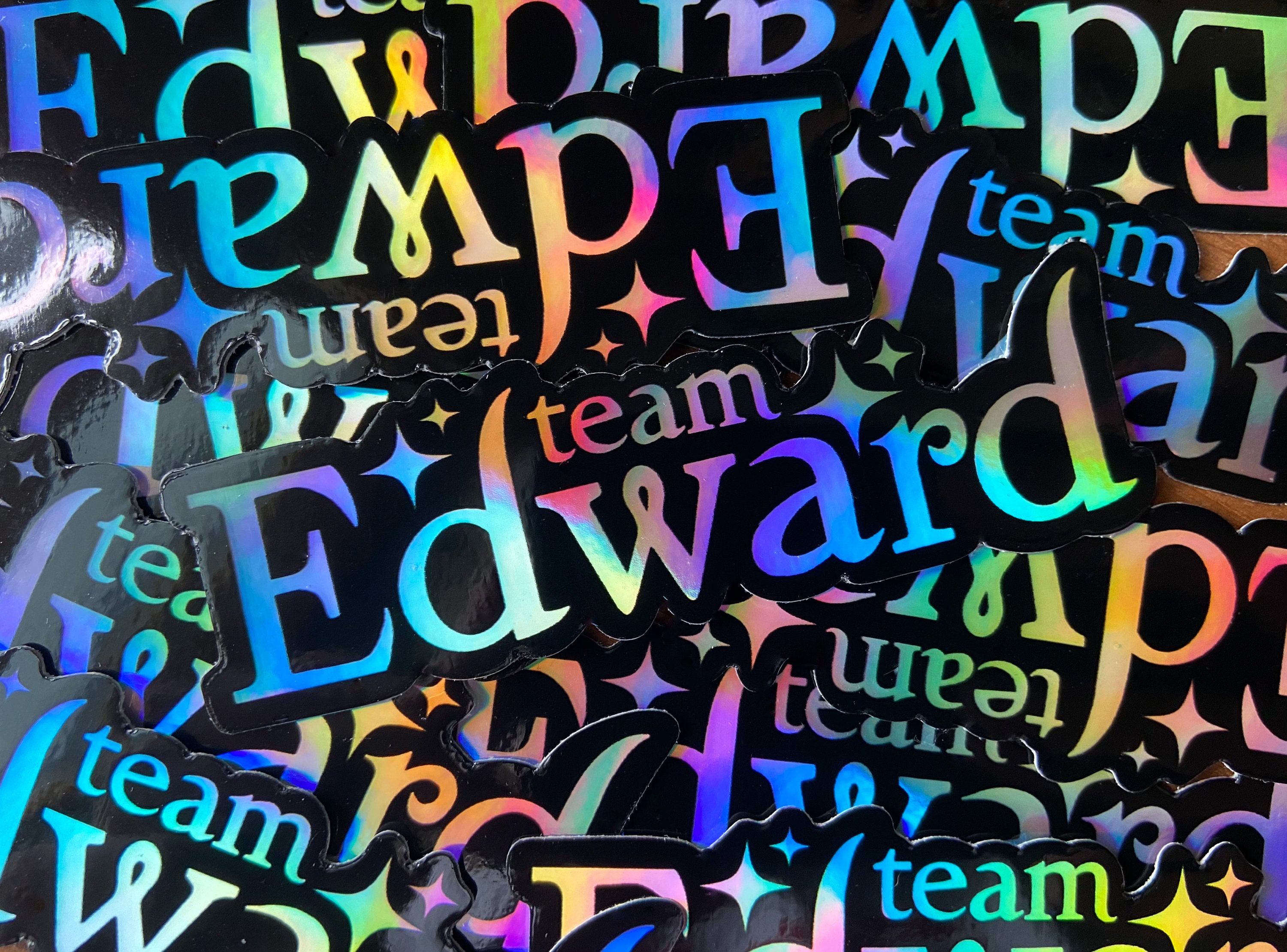 Team Edward Holographic Sticker