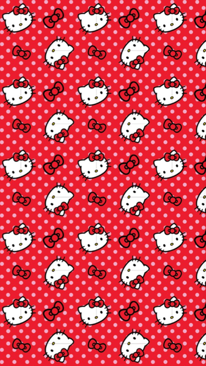 Hello Kitty Wallpaper in Red and White