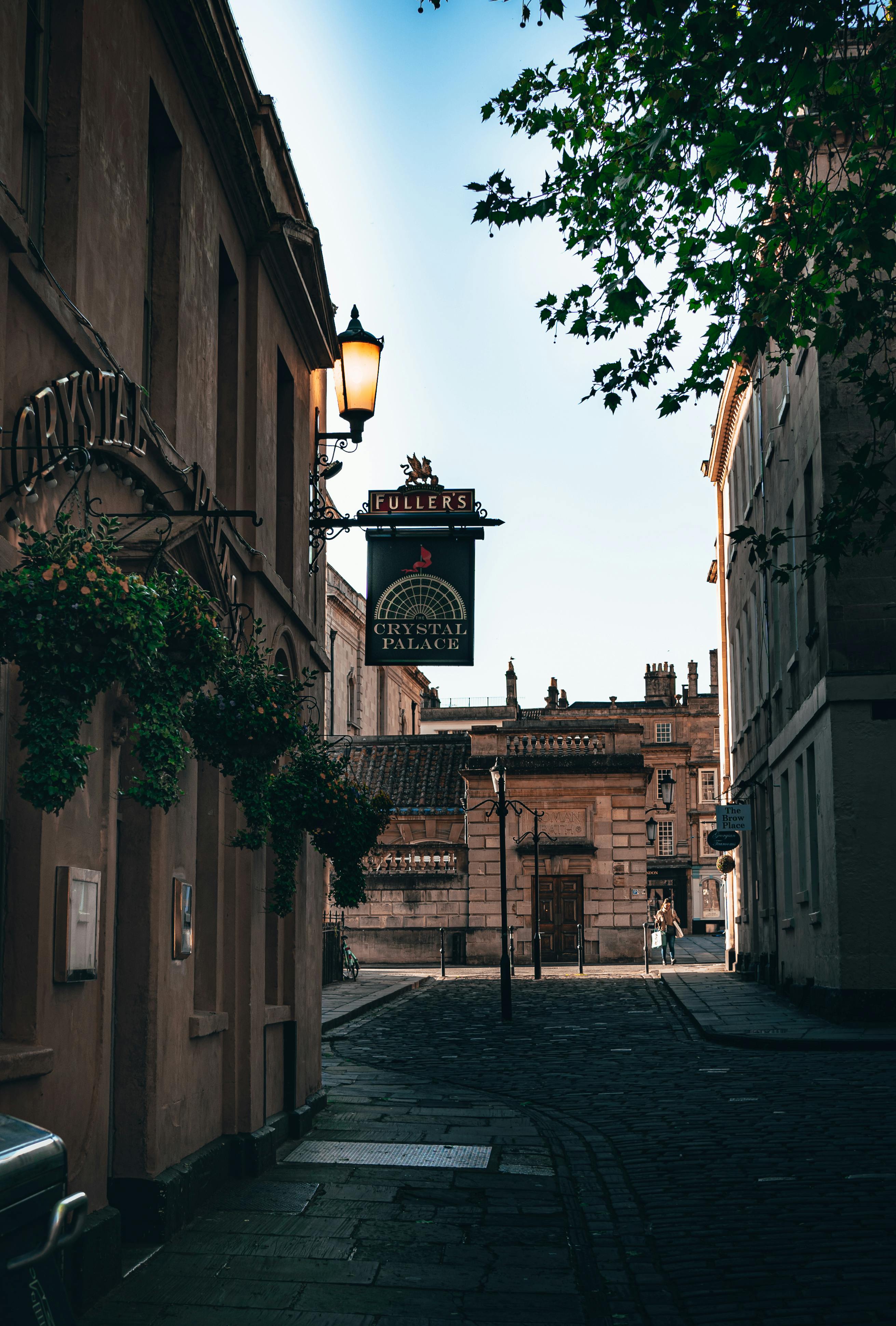 Cobblestone Street in Bath, England
