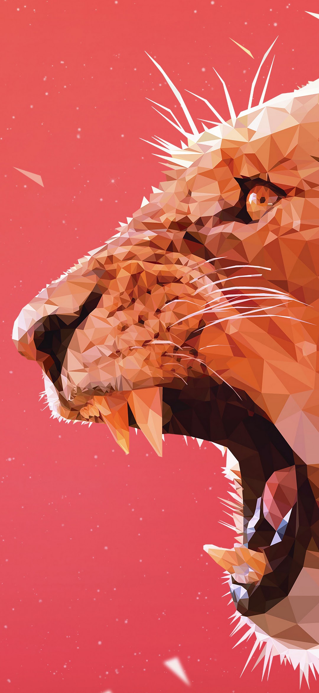 Lioness Roar Abstract 4K Wallpaper