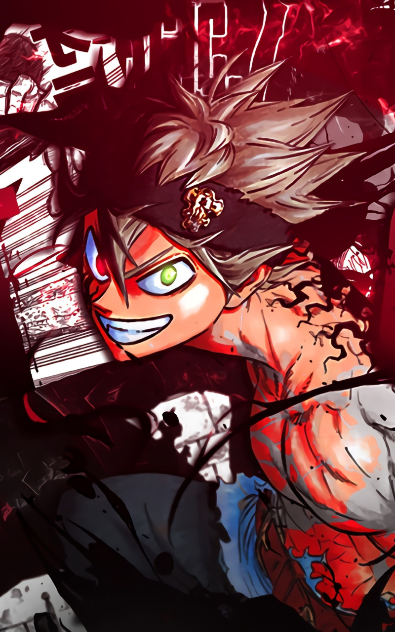 Download wallpaper 800x1280 asta, black