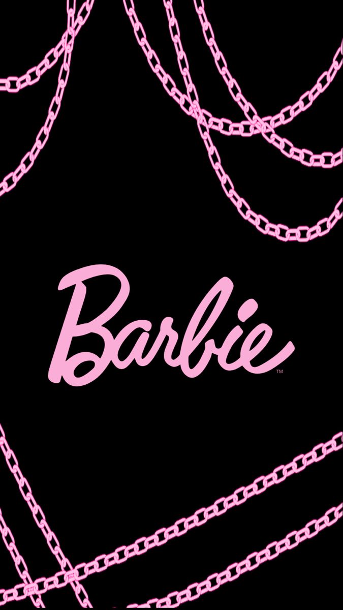 Pink Barbie Wallpaper with Chain Link