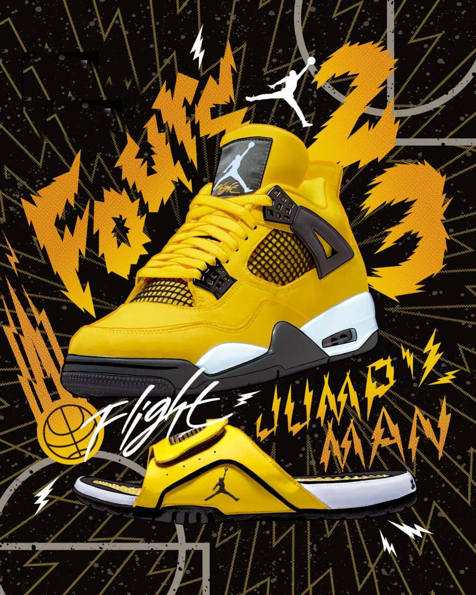 Download A Yellow Jordan 4 With A Black