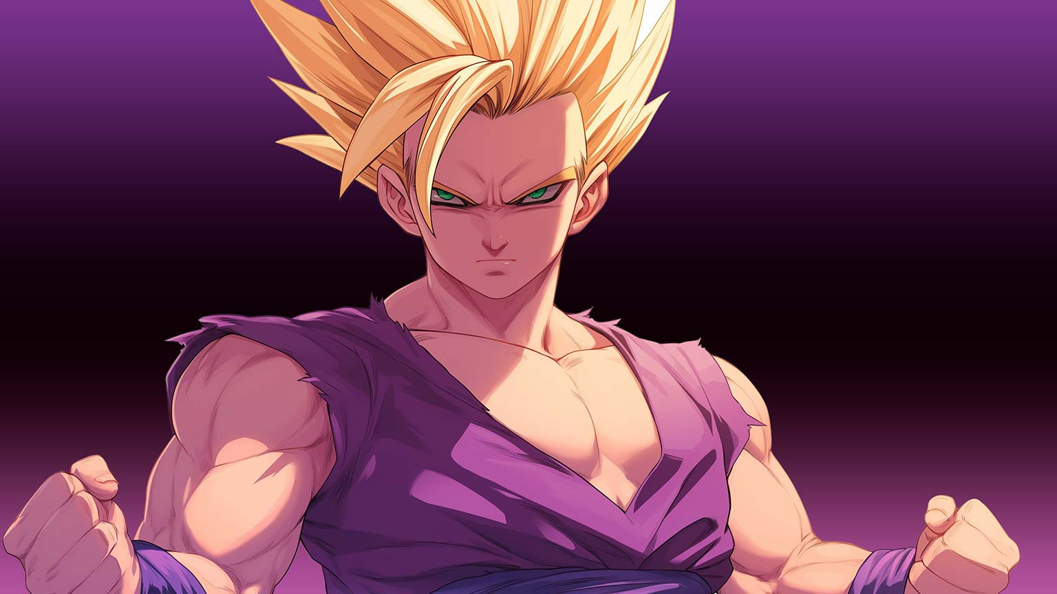 Dragon Ball Gohan Purple Desktop