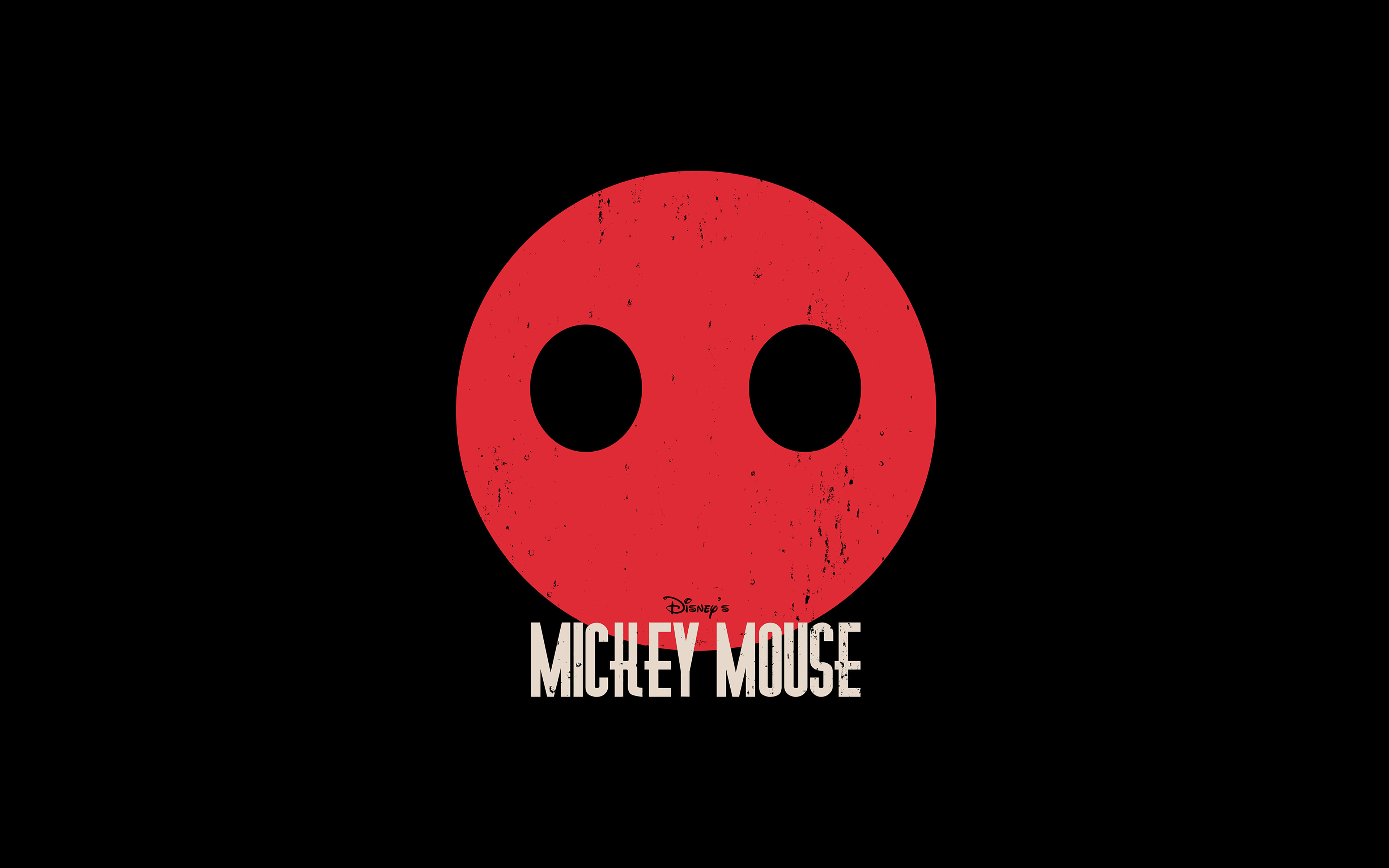 Mickey Mouse Dark Minimal Circle