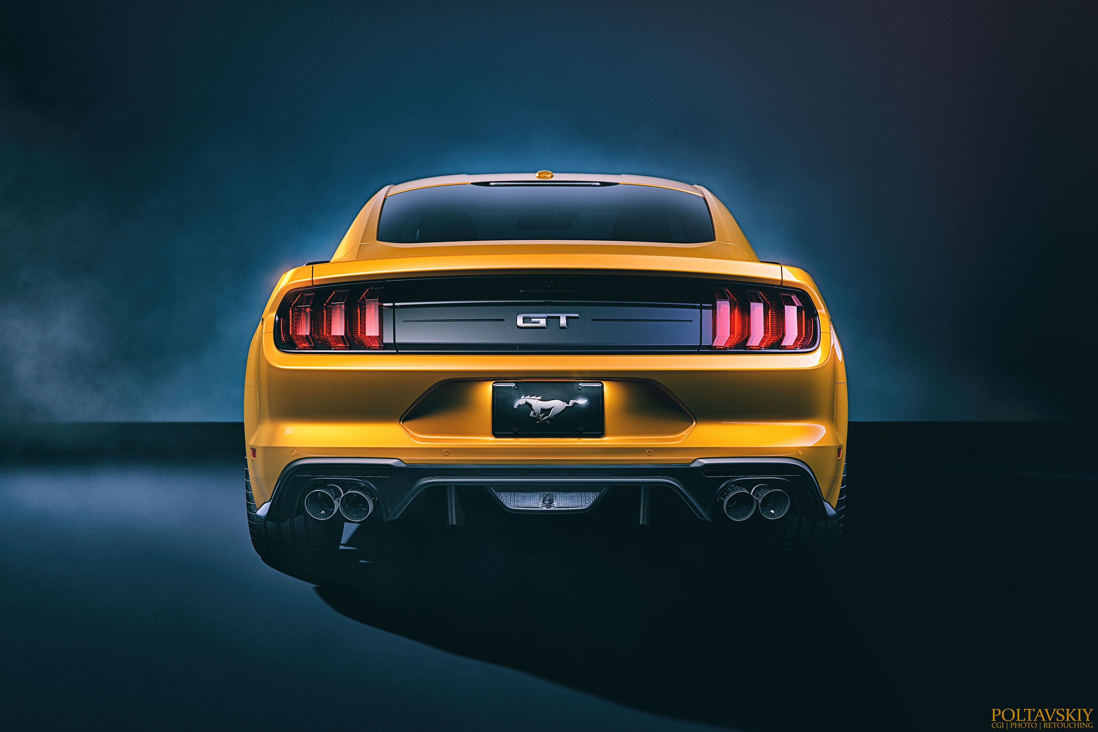 Ford Mustang GT Rear 4k Wallpaper, HD
