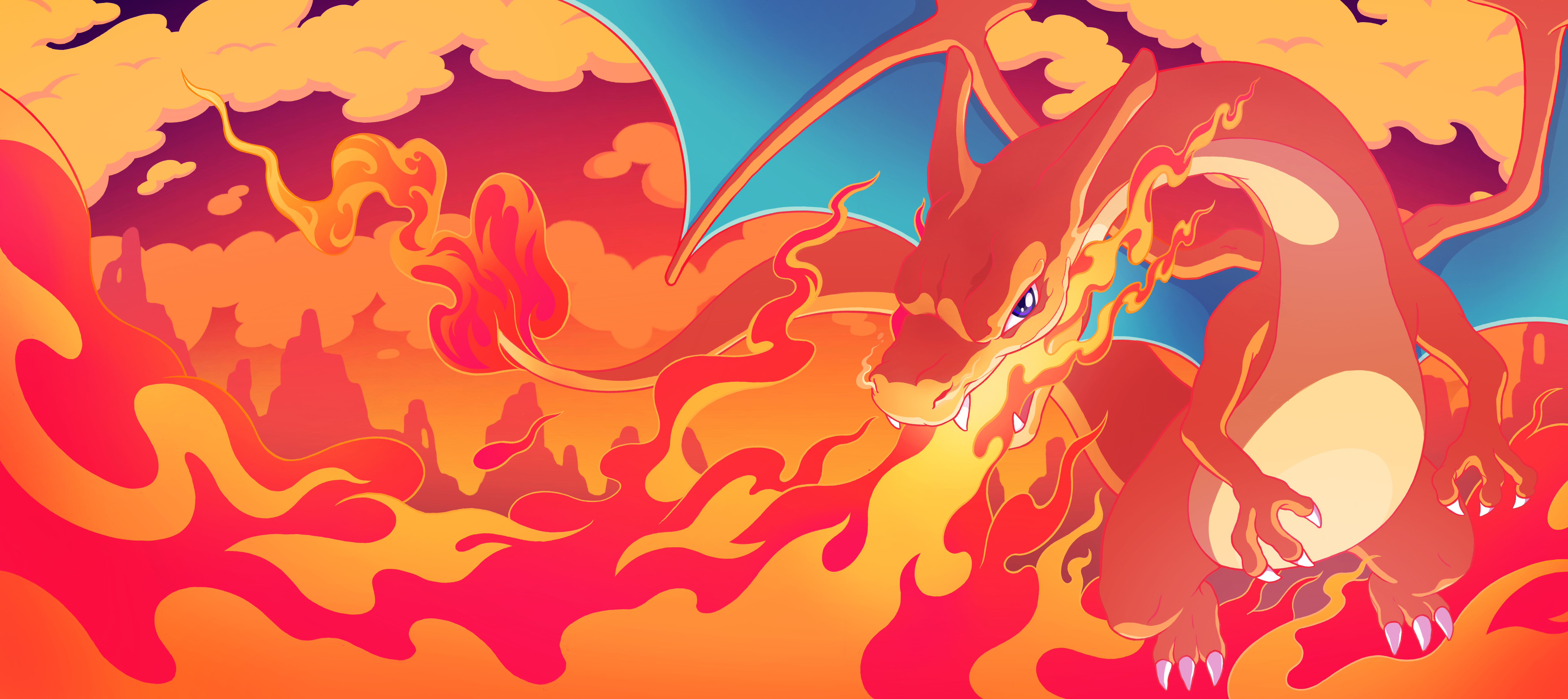 CHARIZARD! a wallpaper I made :), r