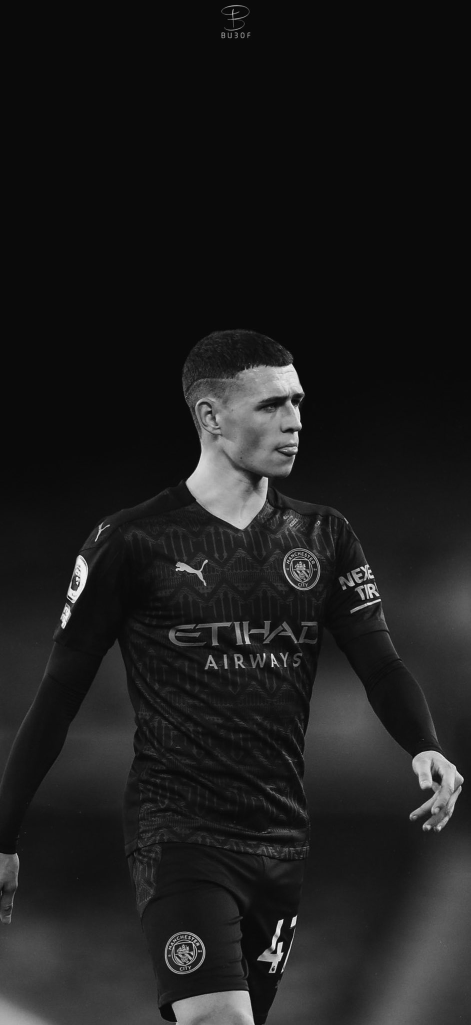 Phil Foden B&W