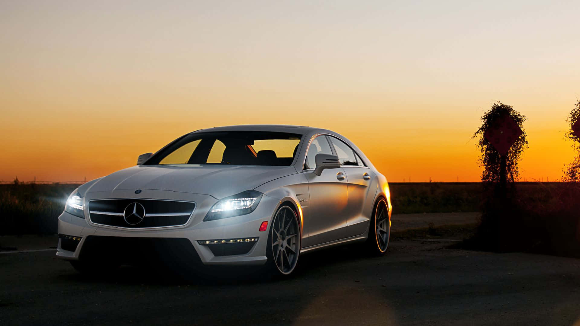 Download Mercedes Benz CLS Class Sunset