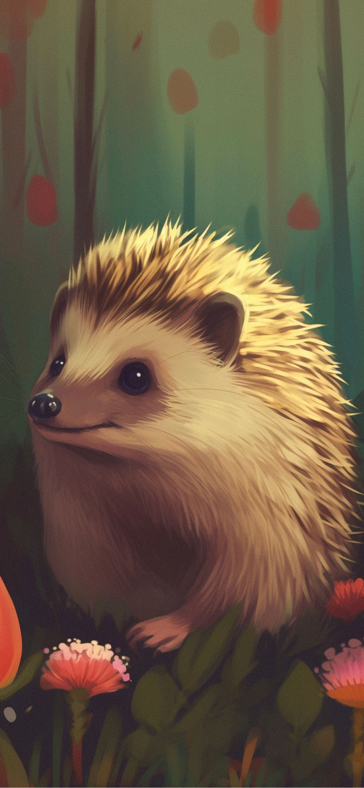 Smilling Hedgehog Cartoon Wallpaper