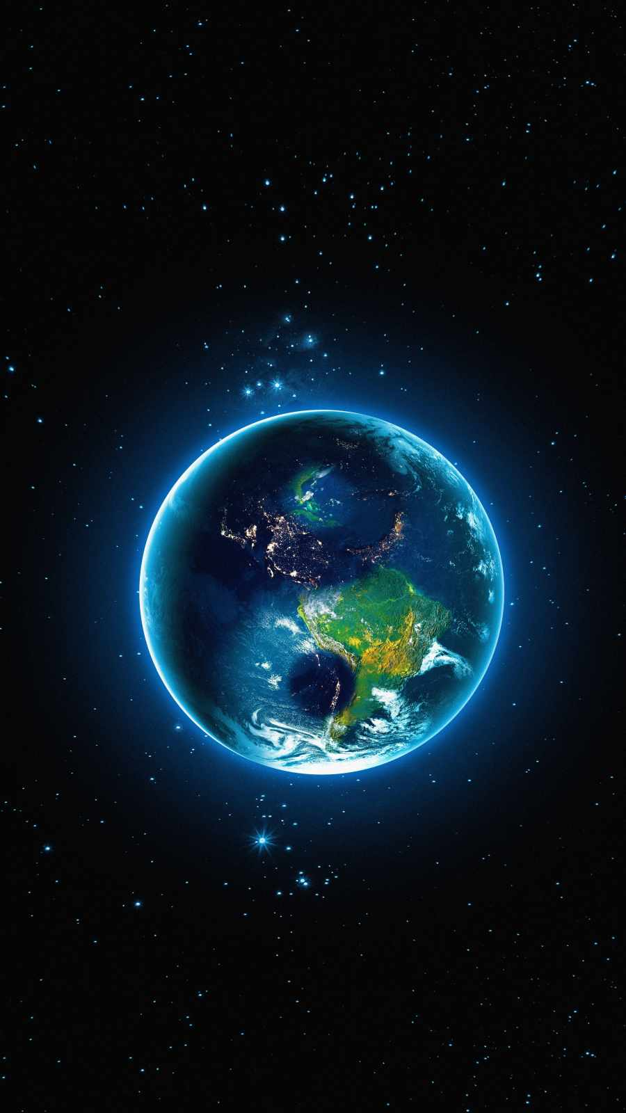 Glowing Earth iPhone Wallpaper. Space