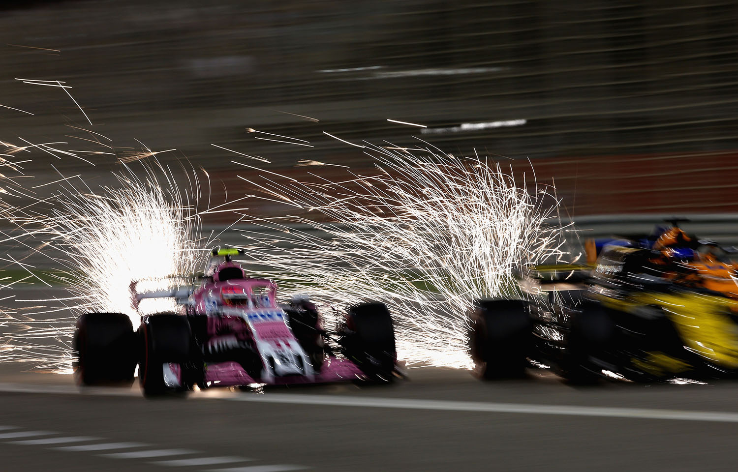 Sparks Fly on F1 Racetracks