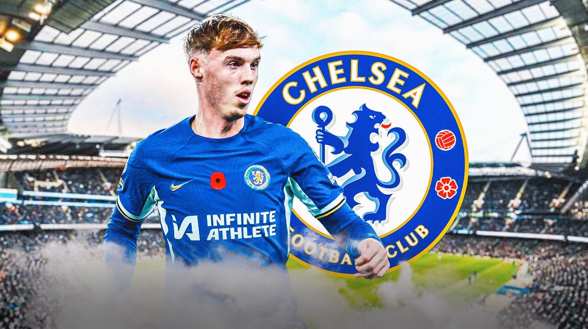 Chelsea star Cole Palmer reacts to