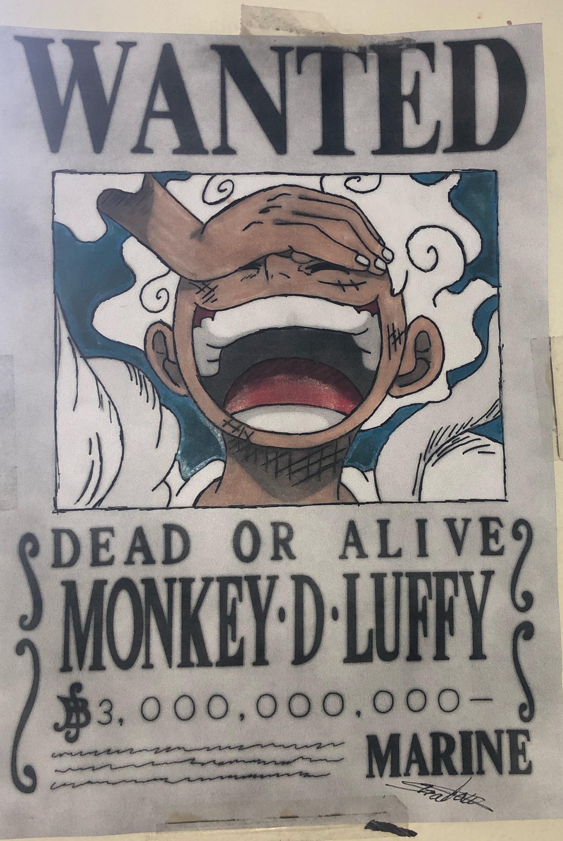 Luffy wanted poster