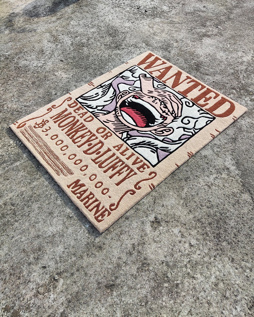 Custom Handtufted Luffy Gear 5 Wanted