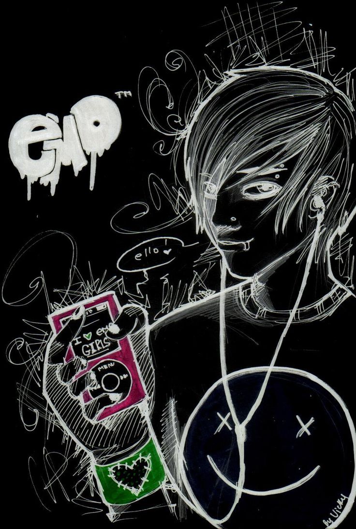 EMO CARTOONS. Emo Wallpaper of Emo