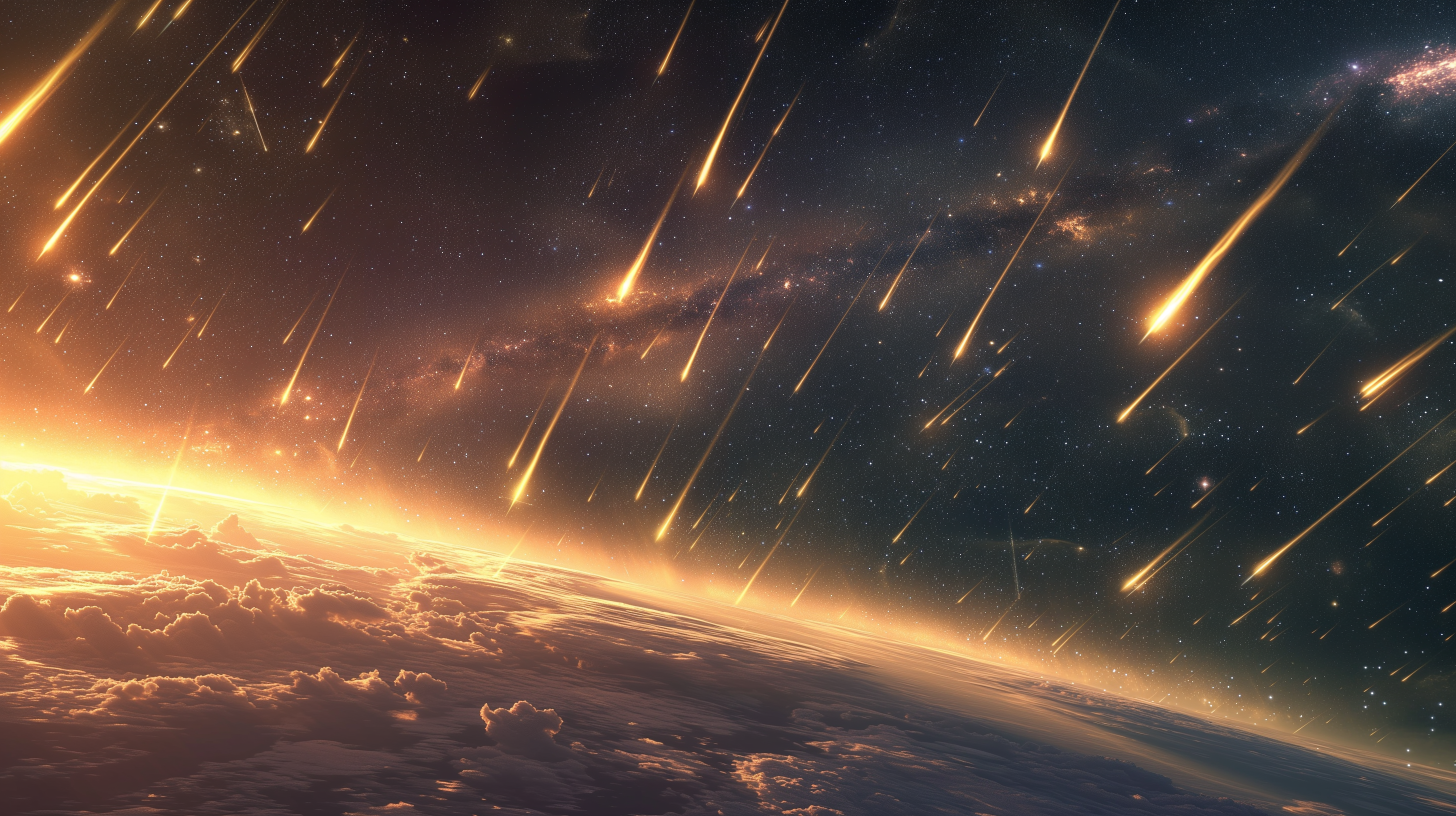 Majestic Meteor Shower HD Wallpaper