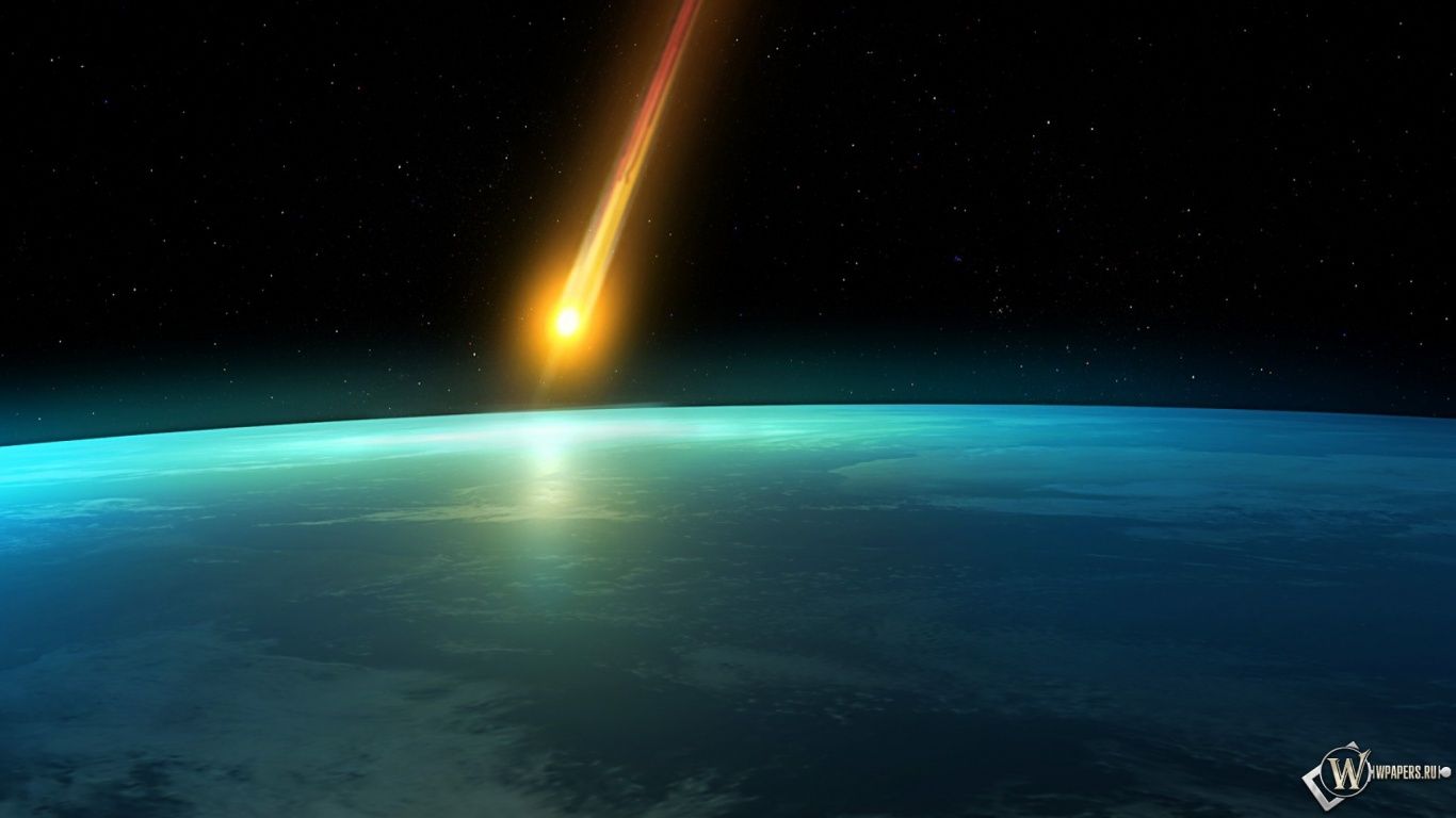 Meteor Space Earth Meteorite Fall HD